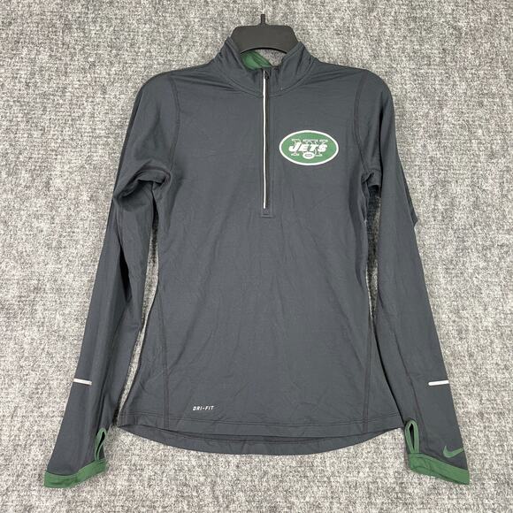 Nike Shirt Womens XS New York Jets NFL‎ Football Pullover Quarter Zip Dri-Fit - Picture 1 of 9